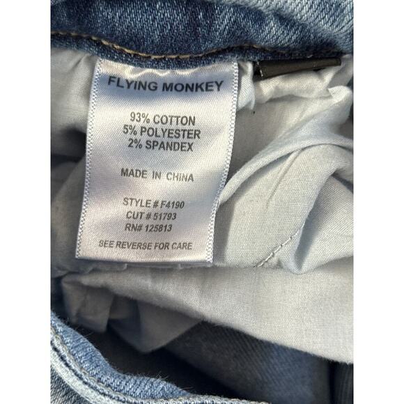 Flying Monkey Light Wash Distressed High-Rise Jeans - Picture 3 of 4